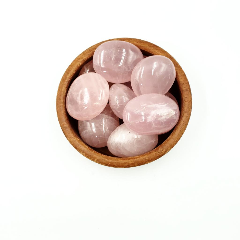 Rose Quartz Palm Stone Gallet