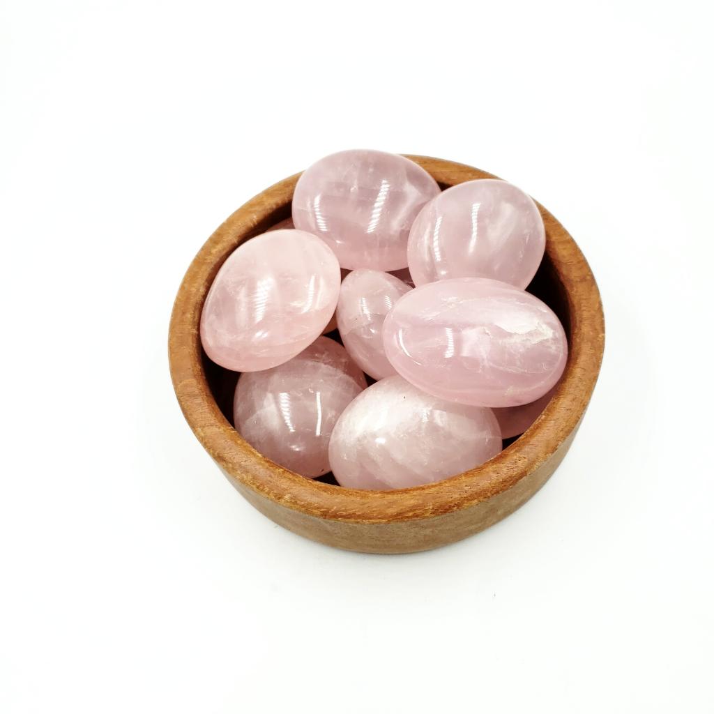 Rose Quartz Palm Stone Gallet