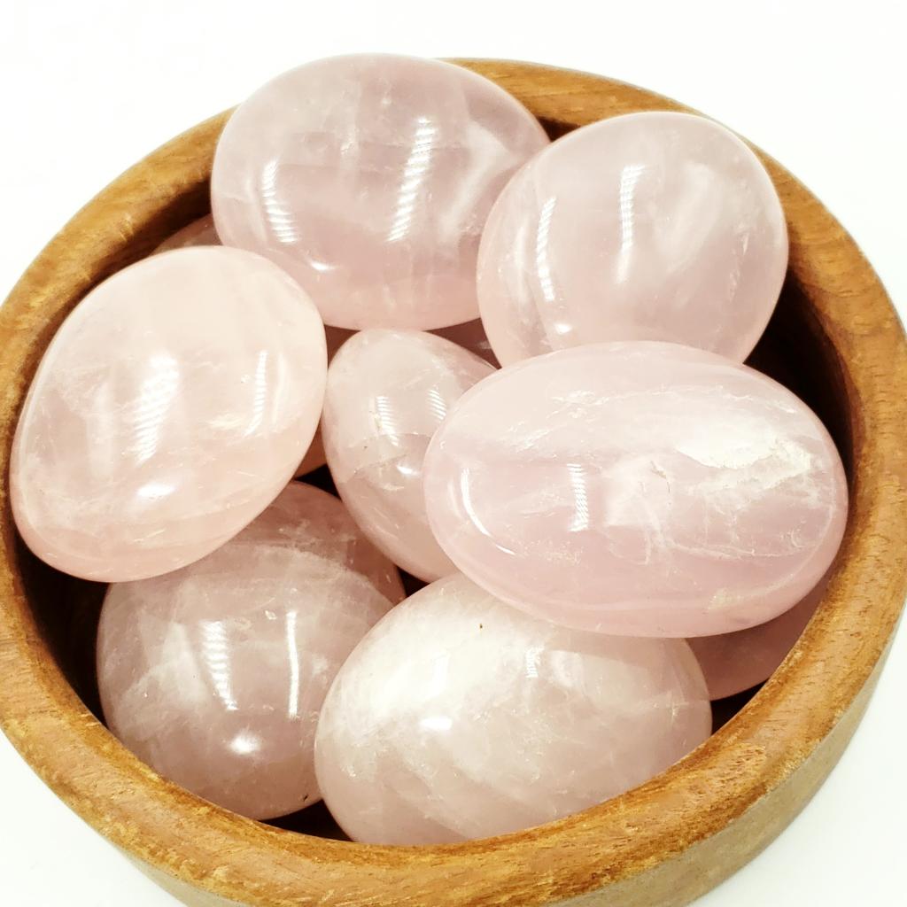 Rose Quartz Palm Stone Gallet