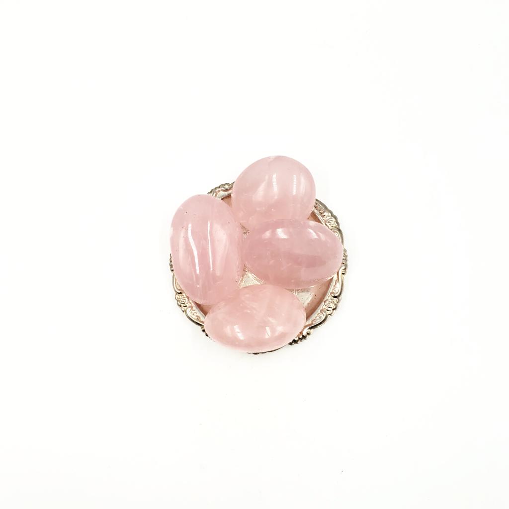 Rose Quartz Palm Stone Gallet