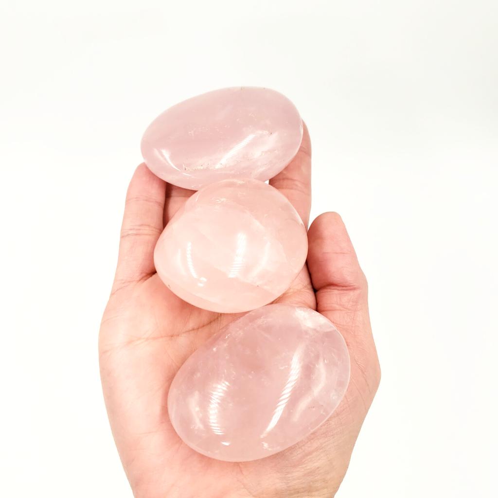 Rose Quartz Palm Stone Gallet