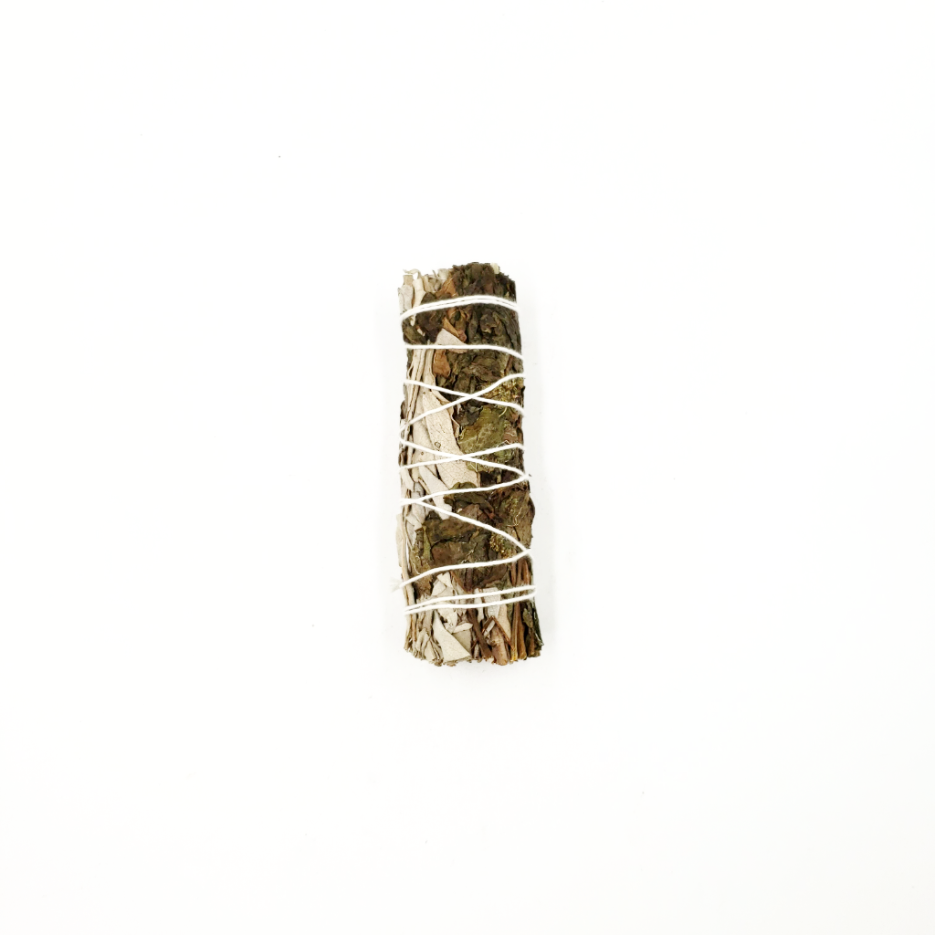 White Sage & Peppermint Smudge Wand Stick 4" - Elevated Metaphysical