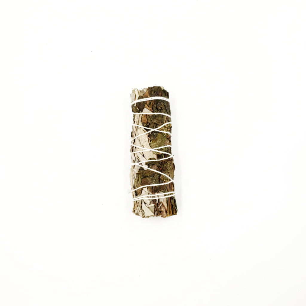 White Sage & Peppermint Smudge Wand Stick 4" - Elevated Metaphysical