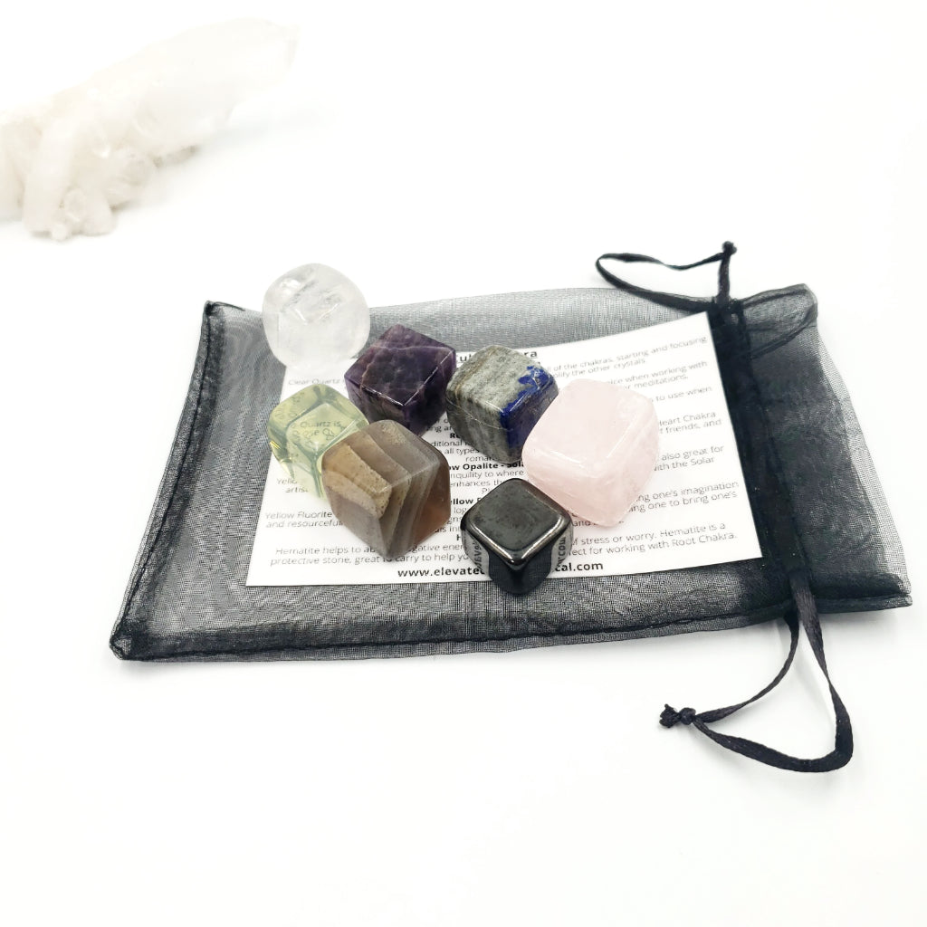 Chakra Cube Tumbled Stone Set - Elevated Metaphysical