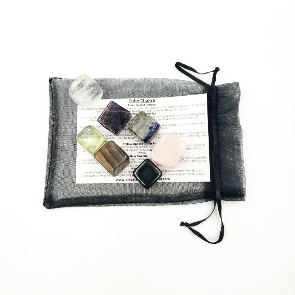 Chakra Cube Tumbled Stone Set - Elevated Metaphysical