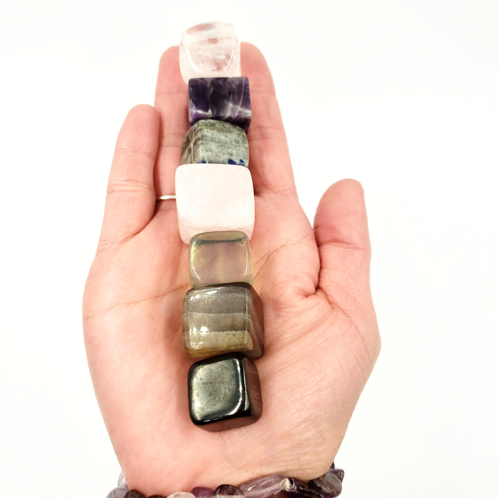 Chakra Cube Tumbled Stone Set - Elevated Metaphysical