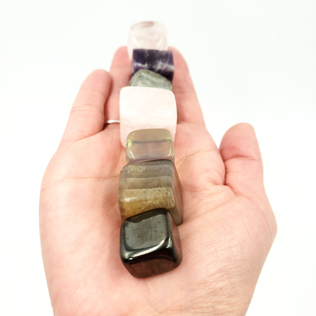 Chakra Cube Tumbled Stone Set - Elevated Metaphysical