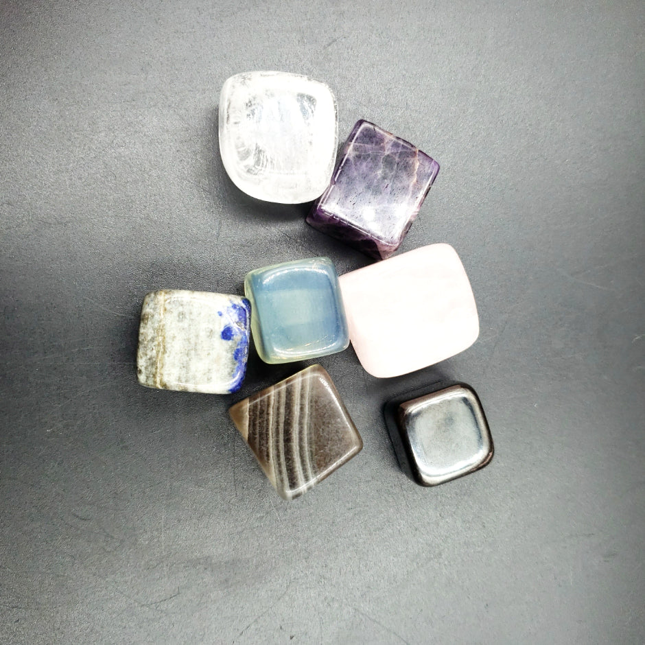 Chakra Cube Tumbled Stone Set - Elevated Metaphysical