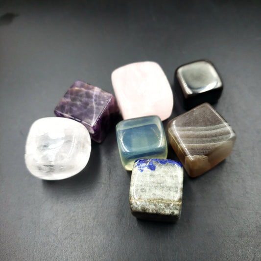 Chakra Cube Tumbled Stone Set - Elevated Metaphysical