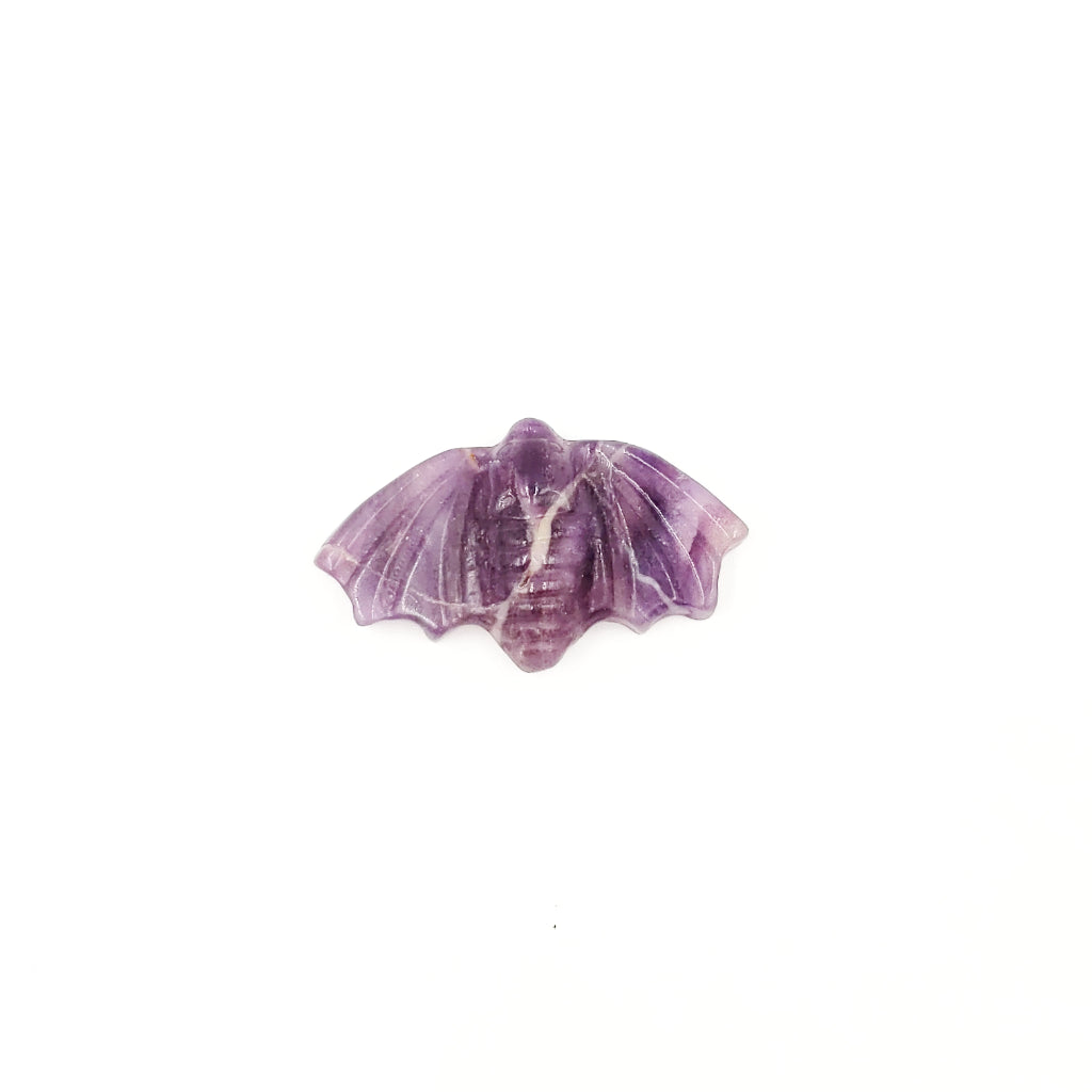 Purple Fluorite Bat Figurine Carving 45mm 1.75" - Elevated Metaphysical