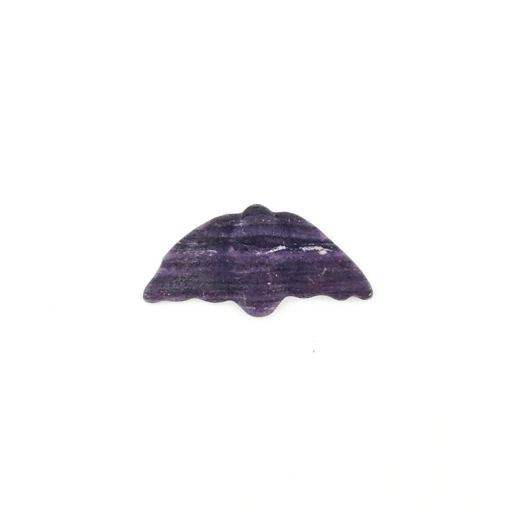 Purple Fluorite Bat Figurine Carving 45mm 1.75" - Elevated Metaphysical