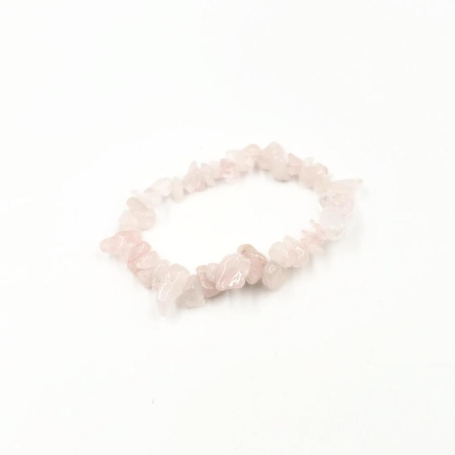 Rose Quartz Chip Bracelet - Elevated Metaphysical