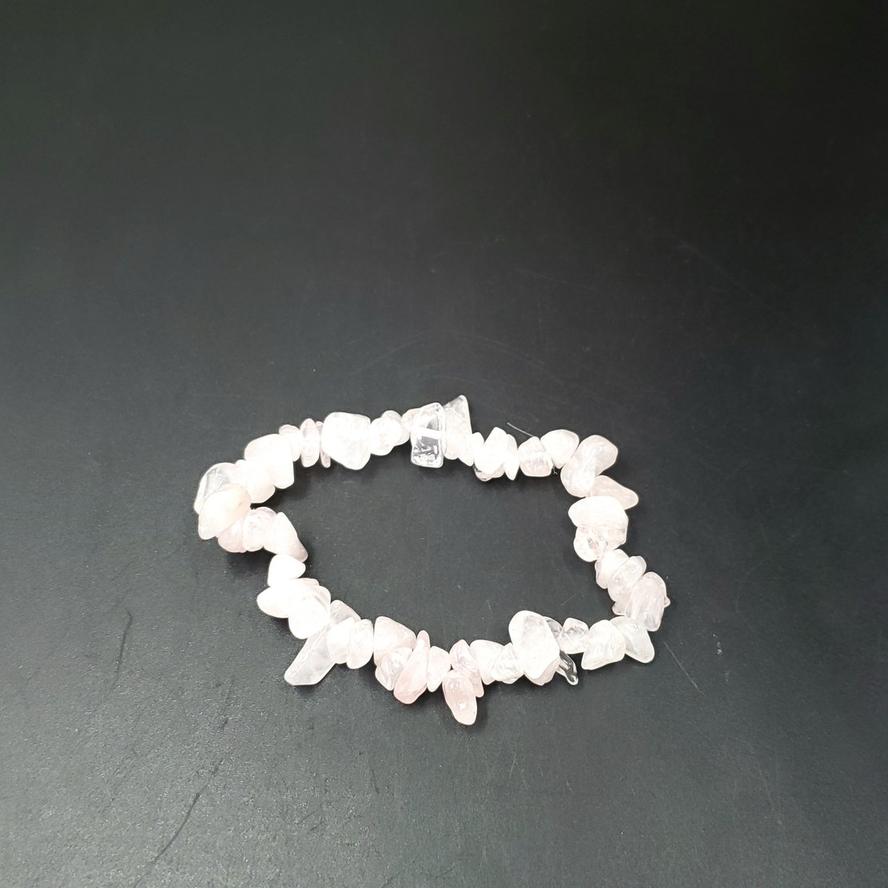 Rose Quartz Chip Bracelet - Elevated Metaphysical