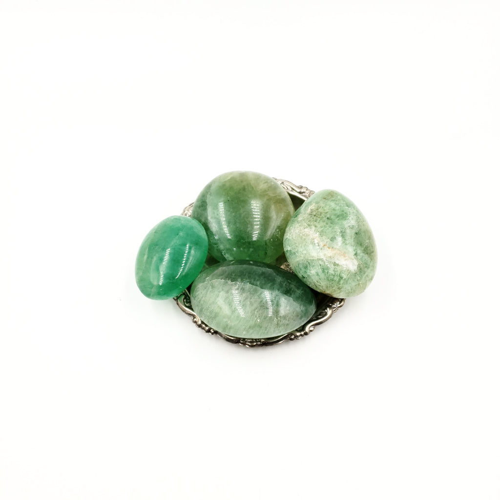 Green Fluorite Palm Stone Gallet - Elevated Metaphysical