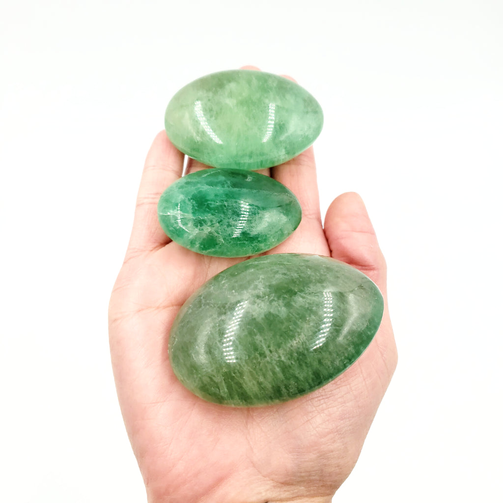 Green Fluorite Palm Stone Gallet - Elevated Metaphysical
