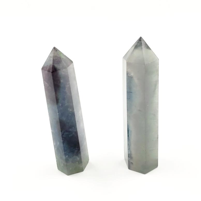 Rainbow Fluorite Emerald Fluorite Tower Point 75mm