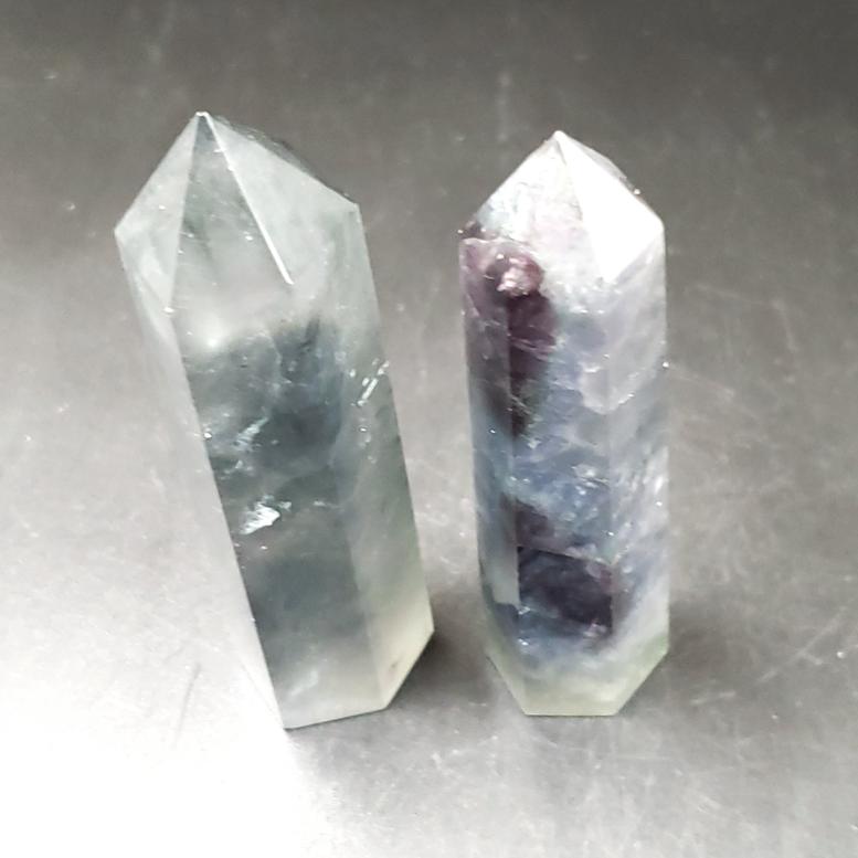 Rainbow Fluorite Emerald Fluorite Tower Point 75mm