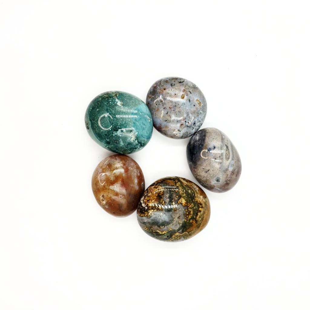 Ocean Jasper Palm Stone Gallet - Elevated Metaphysical