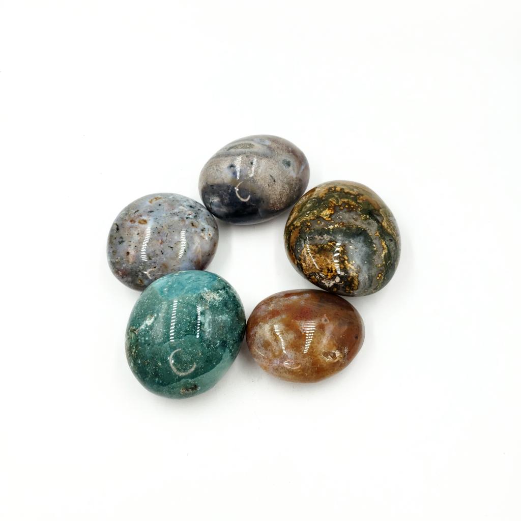 Ocean Jasper Palm Stone Gallet - Elevated Metaphysical