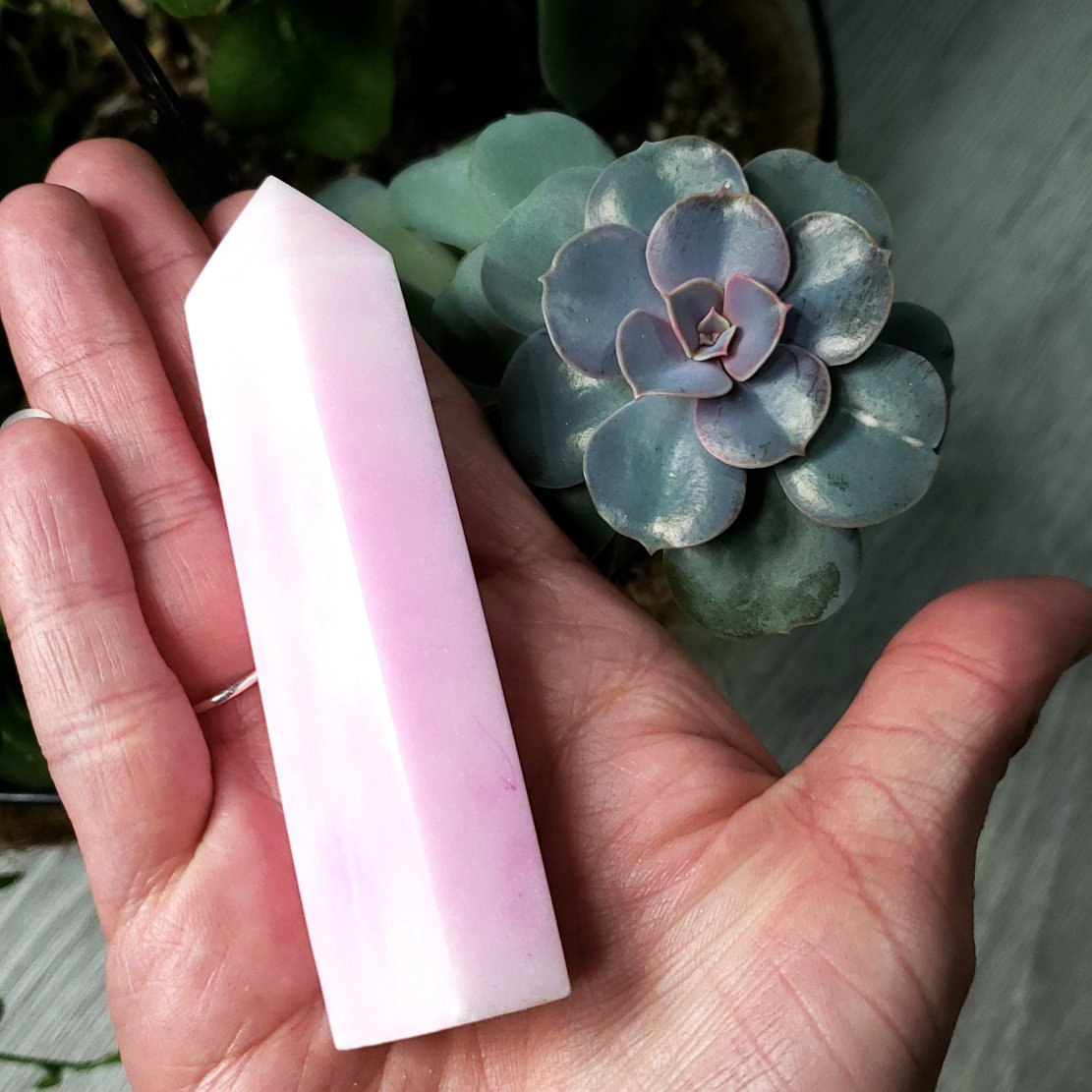 Pink Aragonite Tower Point 85-110mm - Elevated Metaphysical
