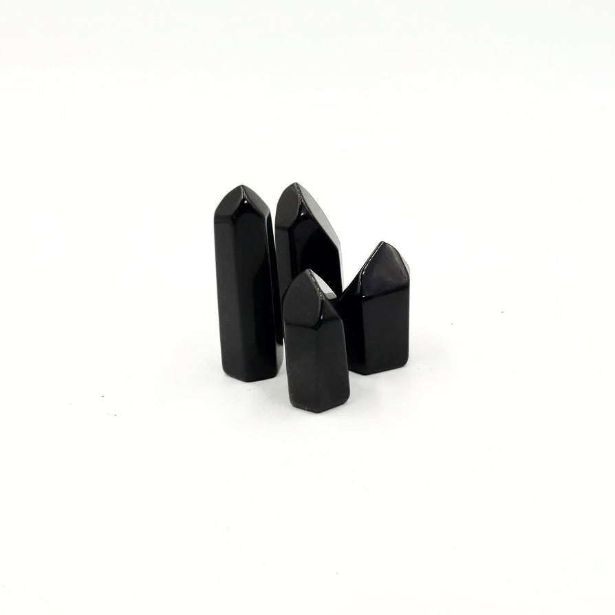 Black Obsidian Tower Mini Point - Elevated Metaphysical