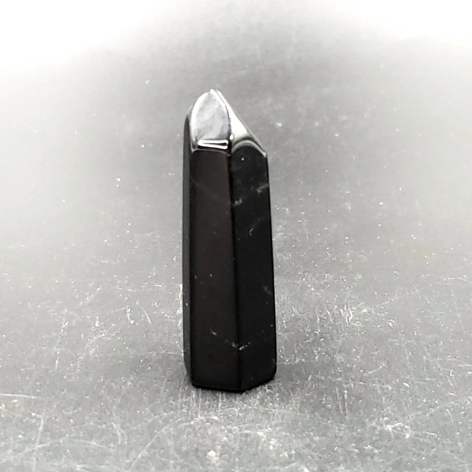 Black Obsidian Tower Mini Point - Elevated Metaphysical