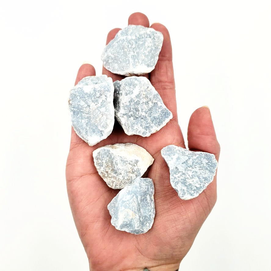 Angelite Rough Stone - Elevated Metaphysical