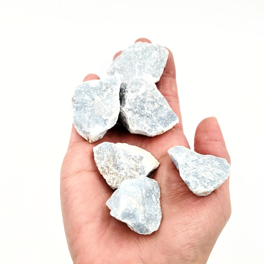 Angelite Rough Stone - Elevated Metaphysical