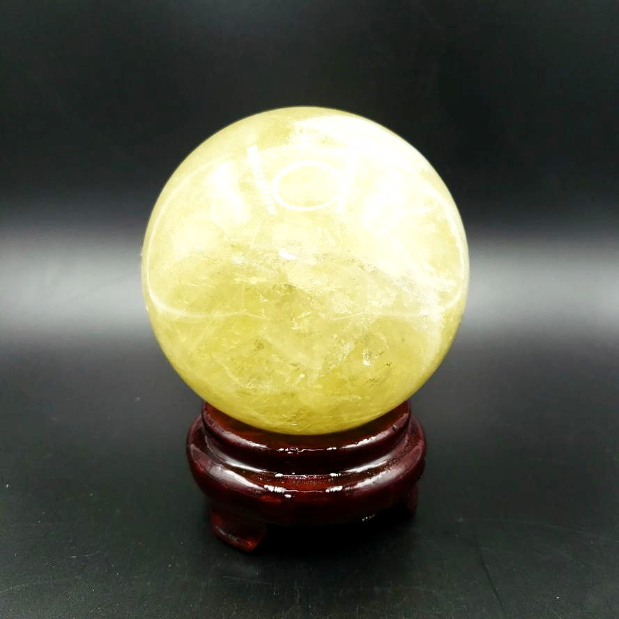 Citrine Sphere Natural Star Citrine 98mm 3.85" 1.25kg 2.75lbs - Elevated Metaphysical
