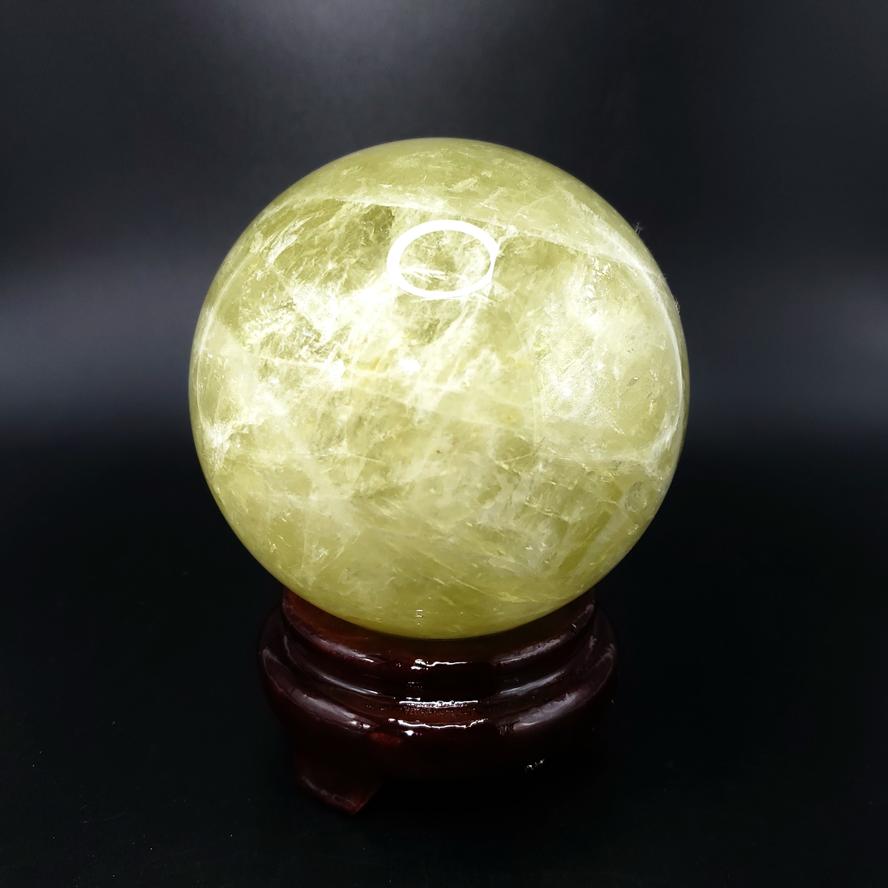 Citrine Sphere Natural Star Citrine 98mm 3.85" 1.25kg 2.75lbs - Elevated Metaphysical