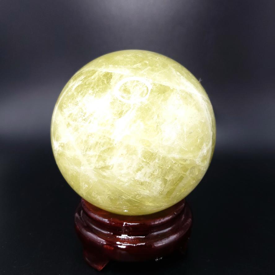 Citrine Sphere Natural Star Citrine 98mm 3.85" 1.25kg 2.75lbs - Elevated Metaphysical