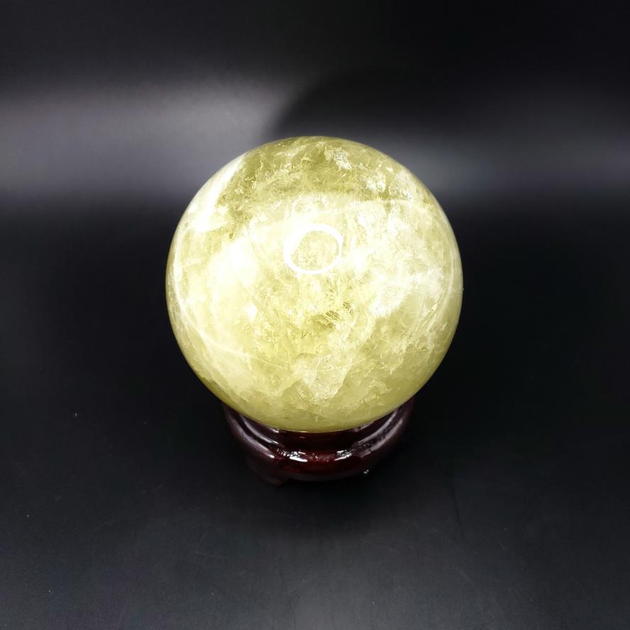 Citrine Sphere Natural Star Citrine 98mm 3.85" 1.25kg 2.75lbs - Elevated Metaphysical