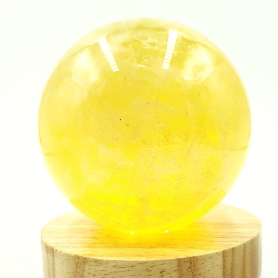 Citrine Sphere Natural Star Citrine 98mm 3.85" 1.25kg 2.75lbs - Elevated Metaphysical