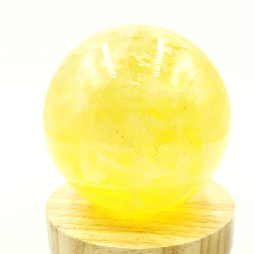 Citrine Sphere Natural Star Citrine 98mm 3.85" 1.25kg 2.75lbs - Elevated Metaphysical