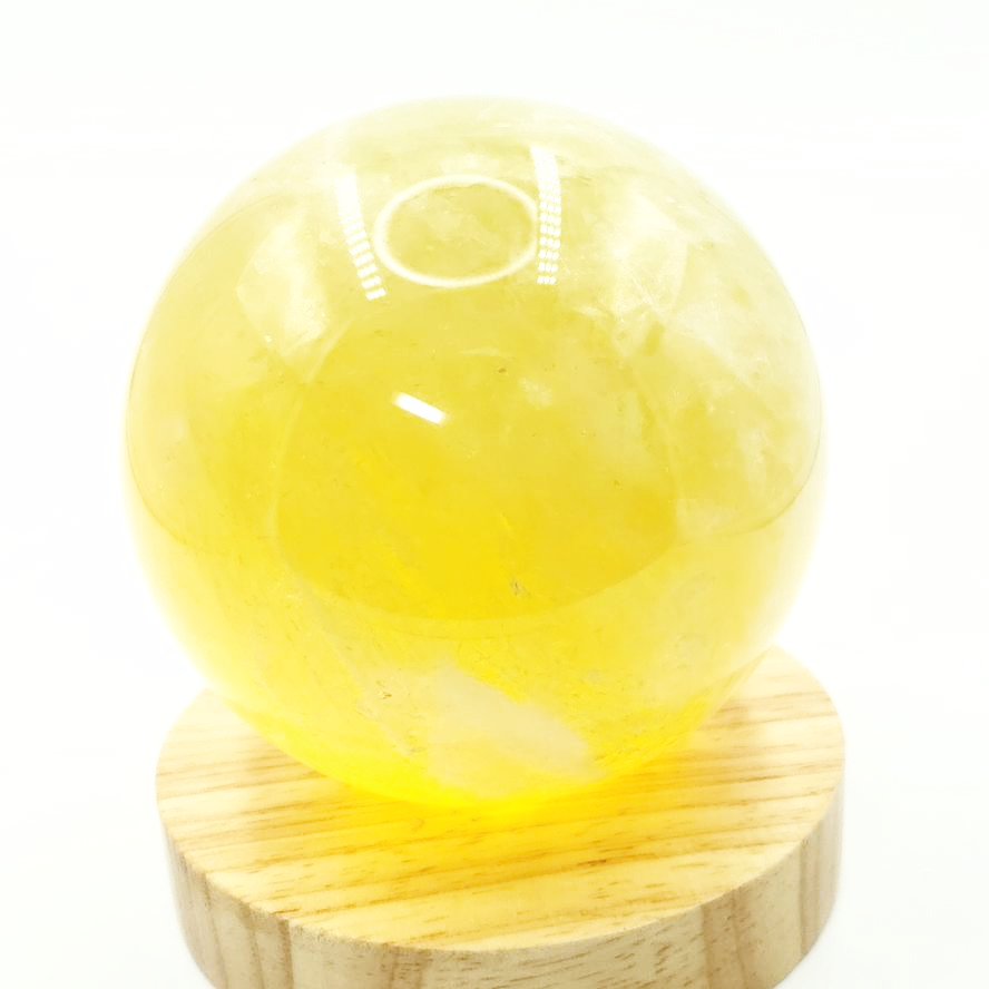 Citrine Sphere Natural Star Citrine 98mm 3.85" 1.25kg 2.75lbs - Elevated Metaphysical