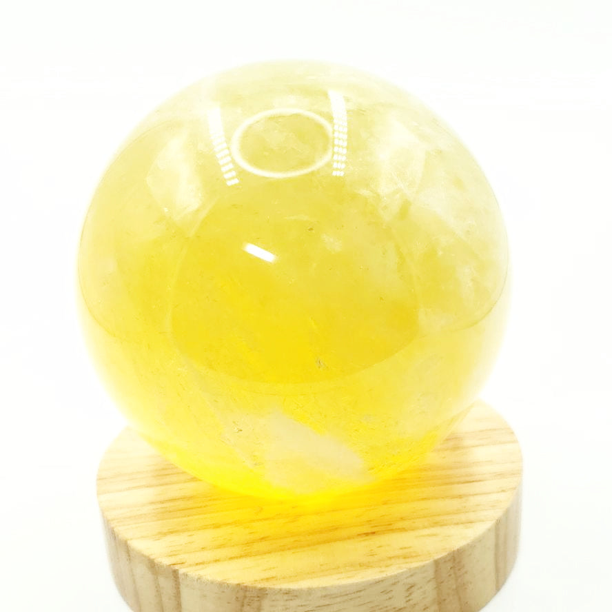 Citrine Sphere Natural Star Citrine 98mm 3.85" 1.25kg 2.75lbs - Elevated Metaphysical