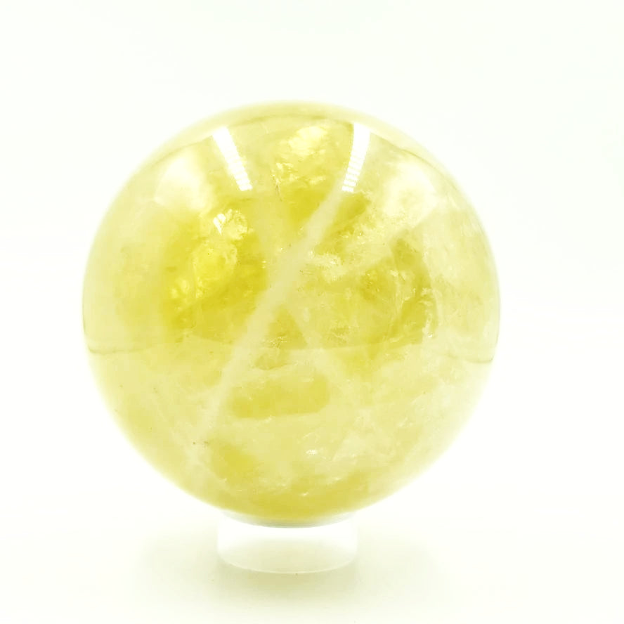 Citrine Sphere Natural Star Citrine 98mm 3.85" 1.25kg 2.75lbs - Elevated Metaphysical