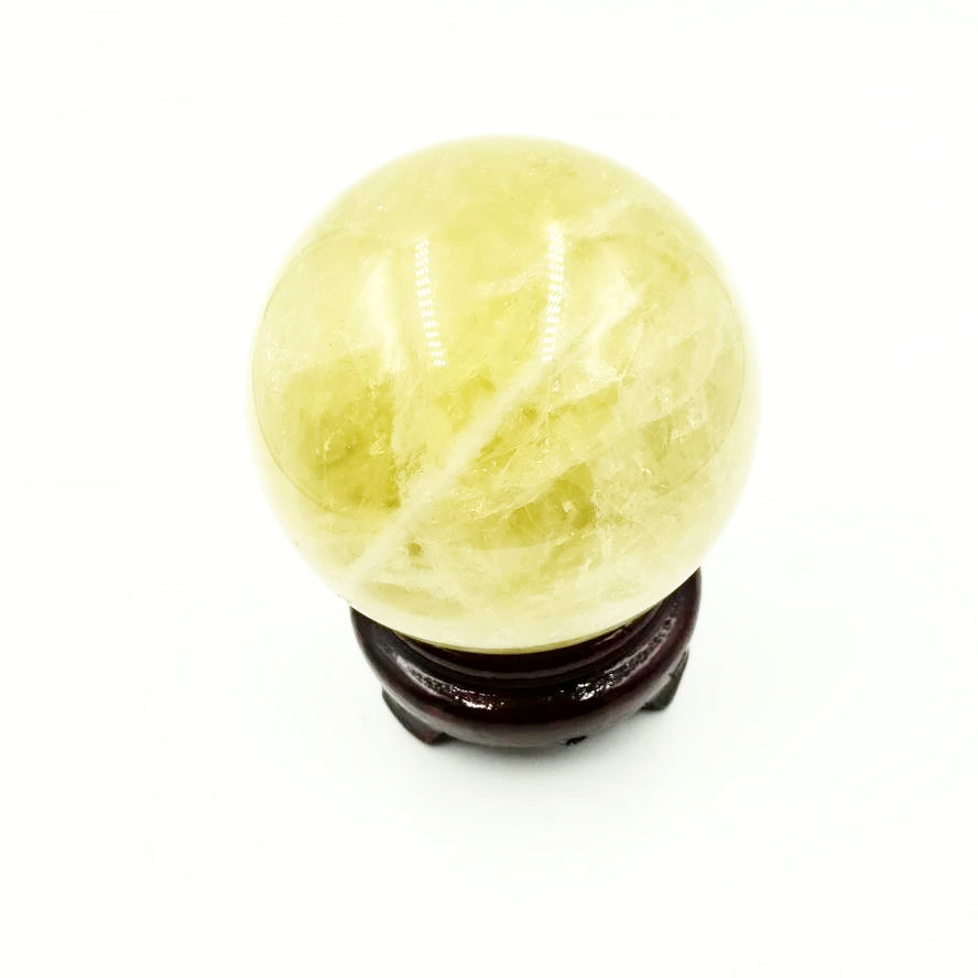 Citrine Sphere Natural Star Citrine 98mm 3.85" 1.25kg 2.75lbs - Elevated Metaphysical