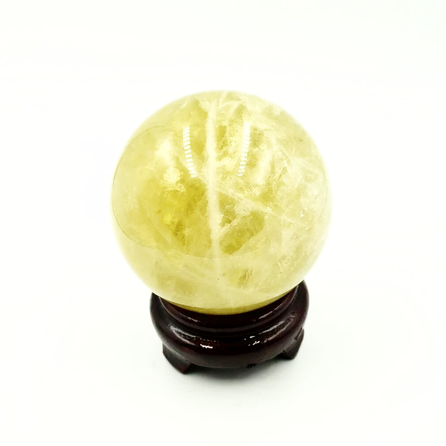 Citrine Sphere Natural Star Citrine 98mm 3.85" 1.25kg 2.75lbs - Elevated Metaphysical