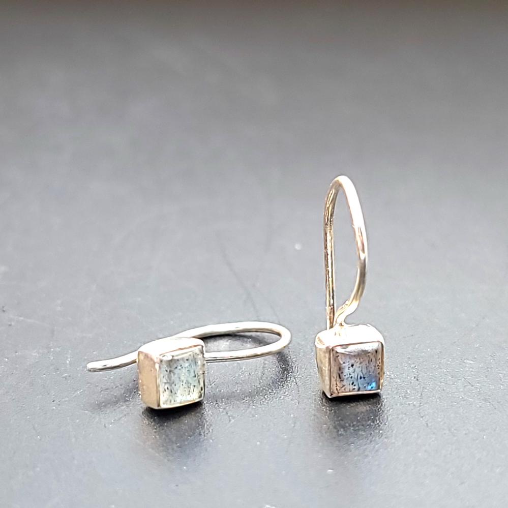Labradorite Earrings Sterling Silver Dangle - Elevated Metaphysical