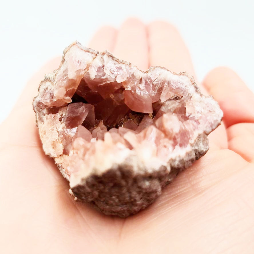 Pink Amethyst Palm Geode Free Form "L" - Elevated Metaphysical