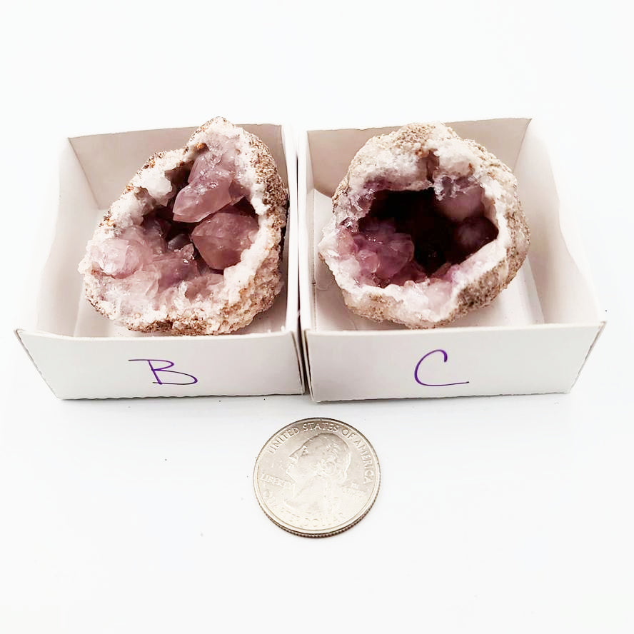 Pink Amethyst Palm Geode Free Form "L" - Elevated Metaphysical