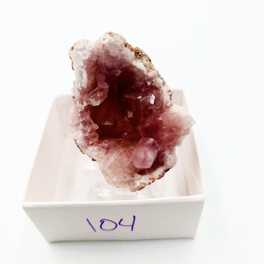 Pink Amethyst Palm Cluster Geode Free Form "M"