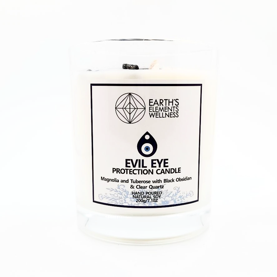 Evil Eye Protection Gemstone Candle Scented 7.1oz 200g - Elevated Metaphysical