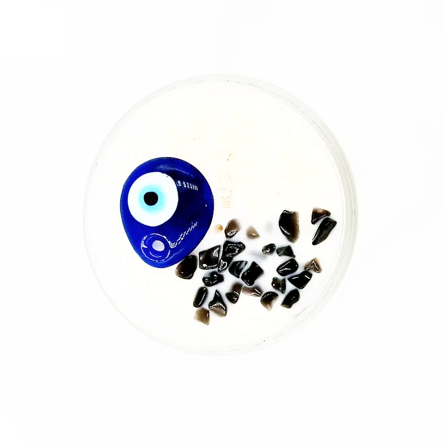 Evil Eye Protection Gemstone Candle Scented 7.1oz 200g - Elevated Metaphysical