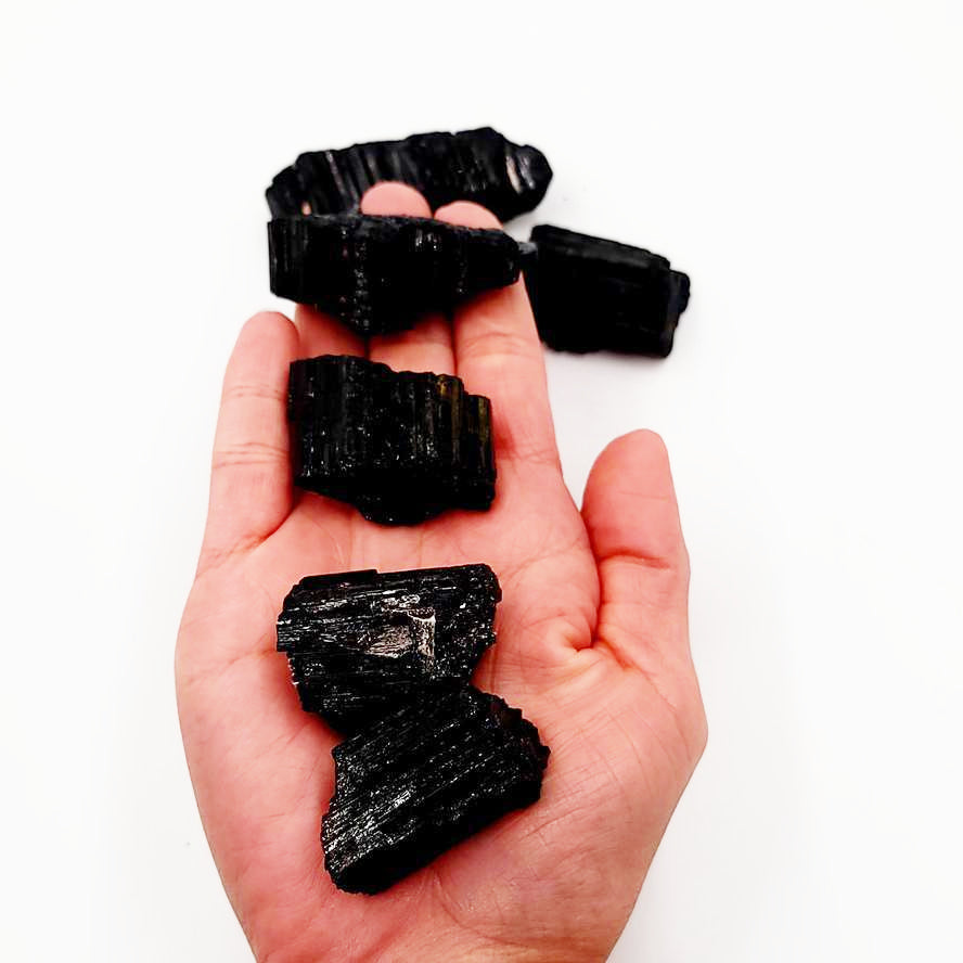 Black Tourmaline Rough Stone High Quality