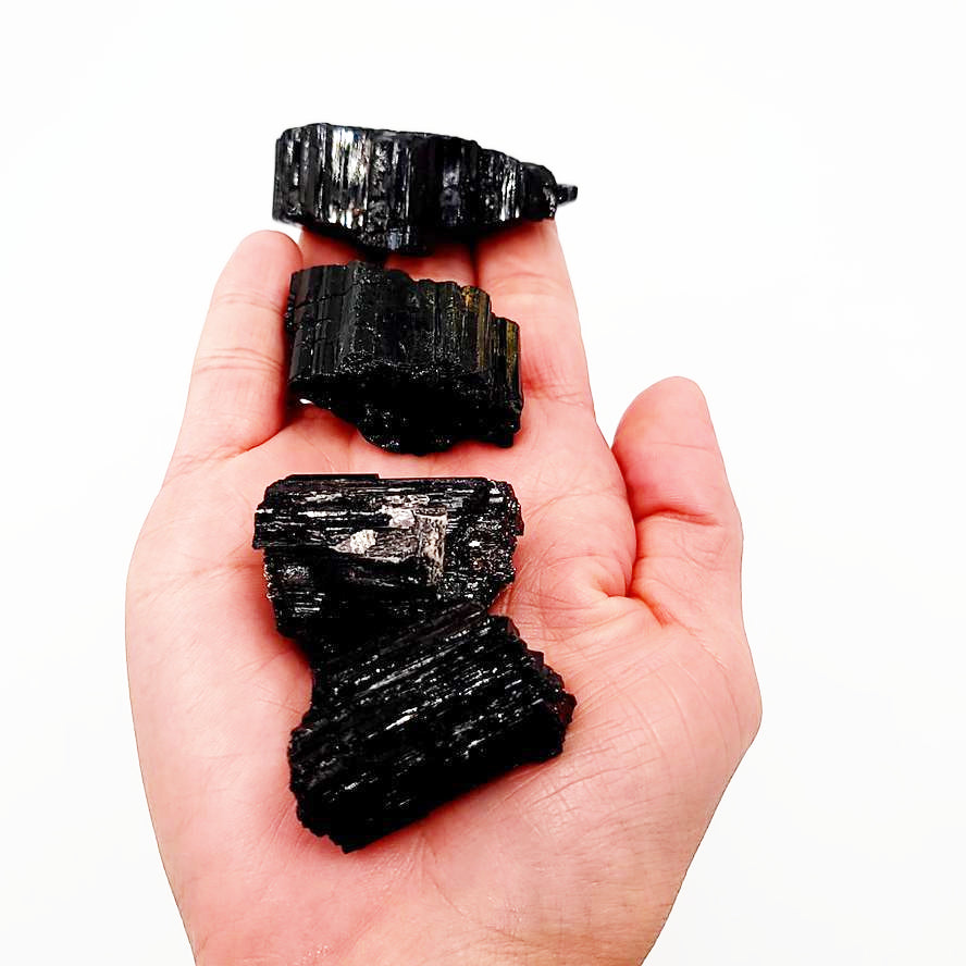 Black Tourmaline Rough Stone High Quality