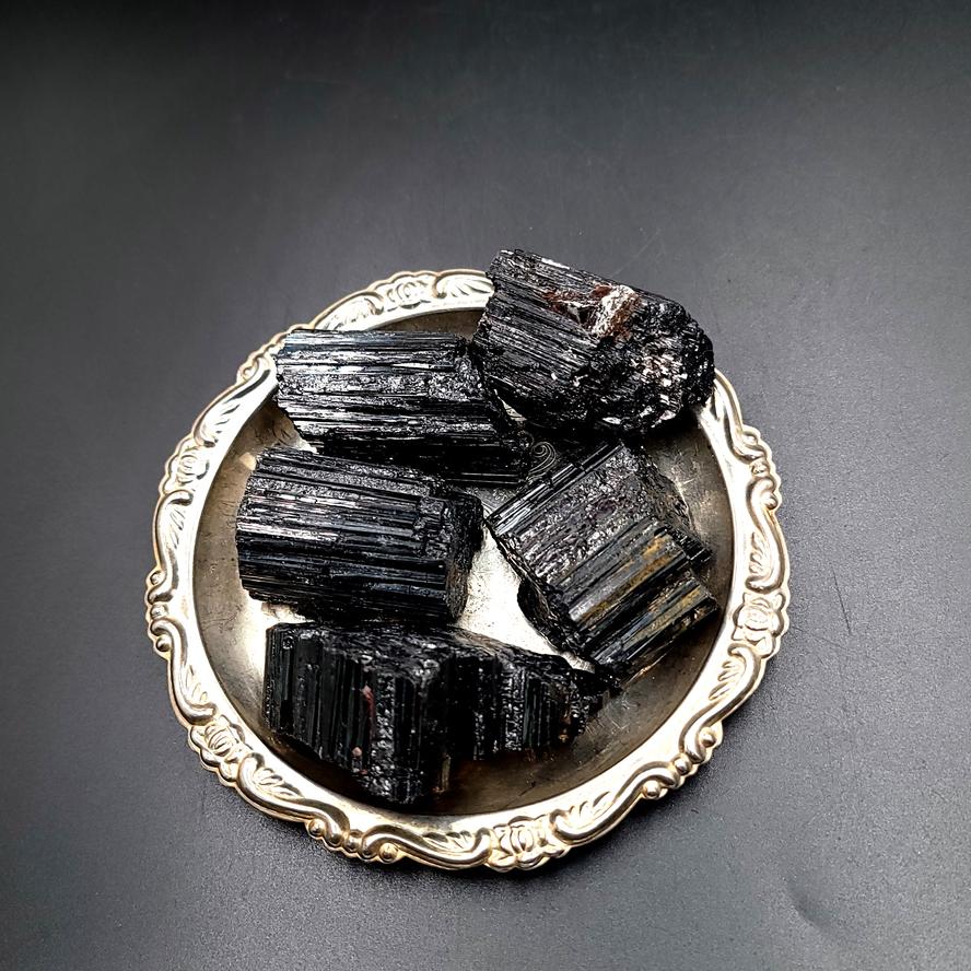 Black Tourmaline Rough Stone High Quality