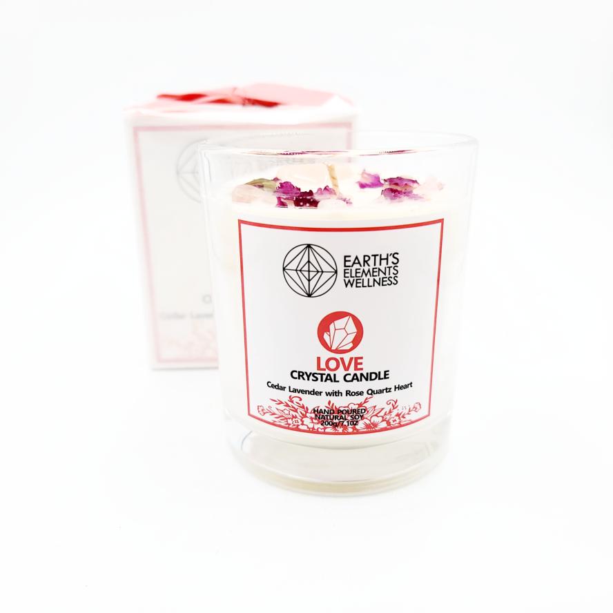 Love Crystal Candle Scented 7.1oz 200g - Elevated Metaphysical