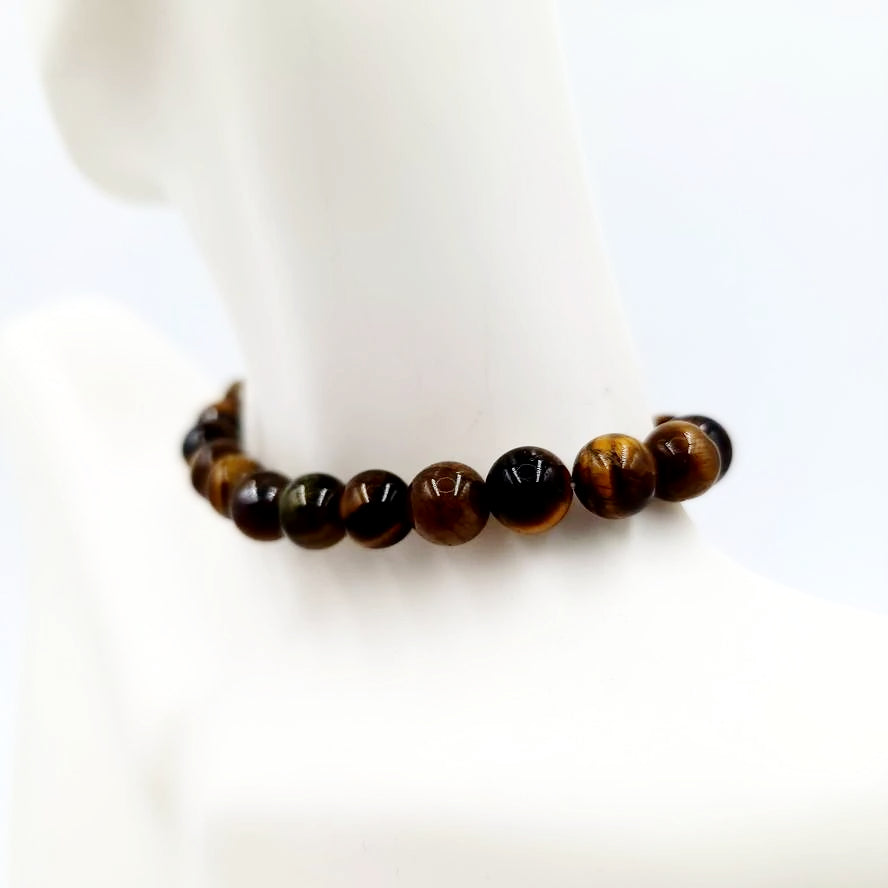 Tiger Eye Bead Bracelet 8mm